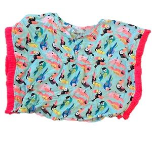 Cat & Jack tropical bird pool/beach cover up